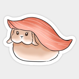 Salmon Sushi Rabbit _ Bunny Sushi _ Bunniesmee Sticker